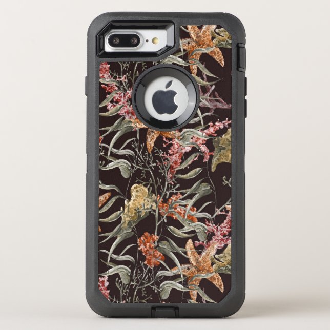 Shabby Sea Life Pattern Otterbox iPhone Case (Back)