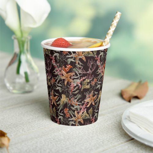 Shabby Sea Life Pattern Paper Cups