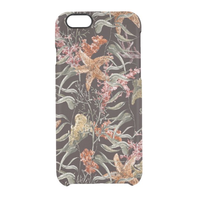 Shabby Sea Life Pattern Uncommon iPhone Case (Back)