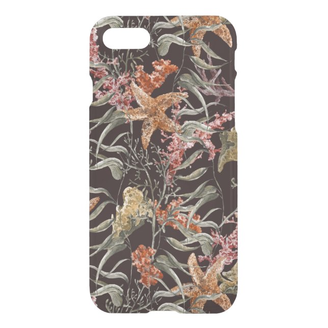 Shabby Sea Life Pattern Uncommon iPhone Case (Back)