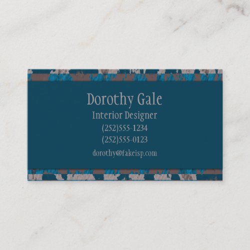 Shabby Stripes in Brown and Blue Business Cards
