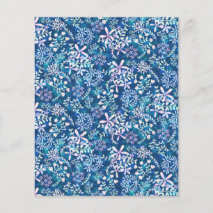 Shabby vintage floral blue scrapbook paper