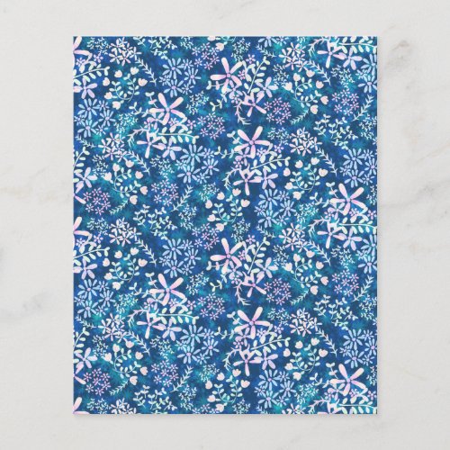 Shabby vintage floral  blue scrapbook paper
