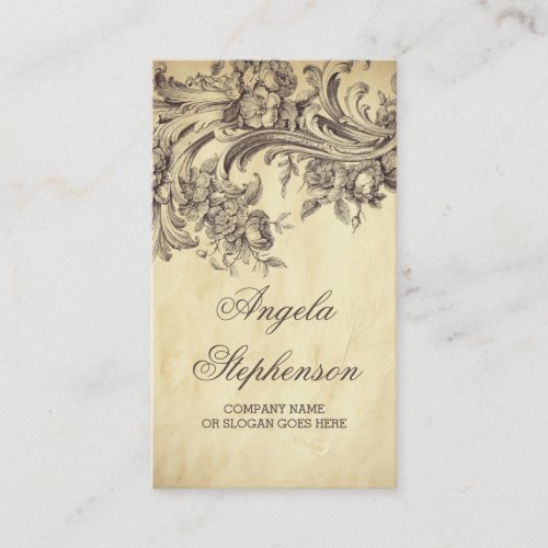 Shabby Vintage Flourishes Chic and Elegant Business Card