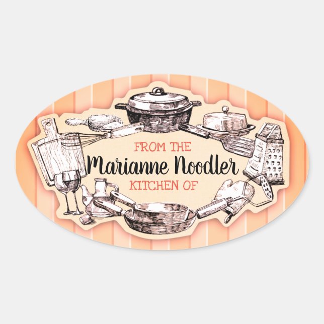 Shabby vintage utensils from the kitchen of label (Front)