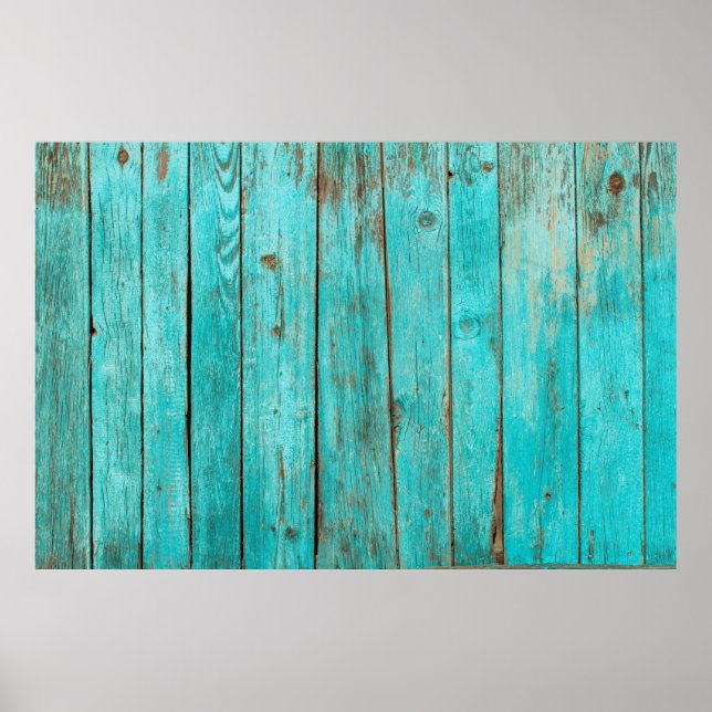 Shabby Wood Backgroundwood, beach, background, blu Poster (Front)