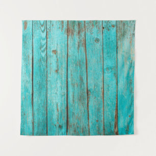 Shabby Wood Backgroundwood, beach, background, blu Tapestry