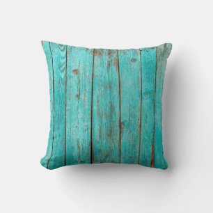 Shabby Wood Backgroundwood, beach, background, blu Throw Pillow