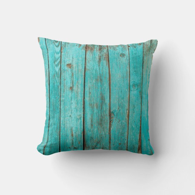 Shabby Wood Backgroundwood, beach, background, blu Throw Pillow (Front)