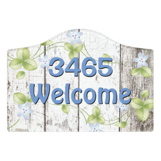 Shabby Wood Look Welcome Door Sign