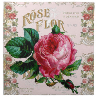 SHABBYCHIC English Rose vintage pink Napkin