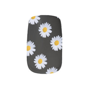 SHABBYCHIC White daisy floral pattern vintage Minx Nail Art