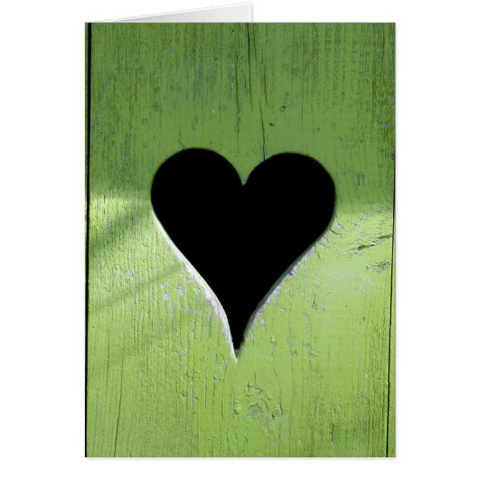 SHABBYCHIC wooden heart green black (Front)