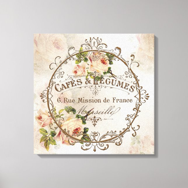 ShabbyVintageRoses3 - Wrapped Canvas (Front)