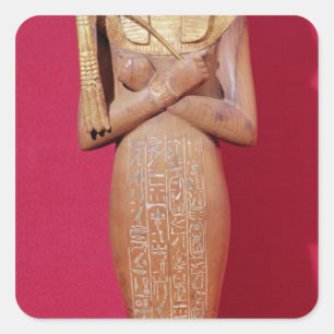 Shabti figure of king from Tomb of Tutankhamun Square Sticker