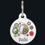 Shabu-Shabu Japan Japanese Food Cuisine Hotpot Pet ID Tag<br><div class="desc">Design features an original illustration of shabu-shabu, a Japanese hotpot dinner consisting of sliced beef, vegetables, mushrooms, tofu, and spring onions, accompanied by noodles, dipping sauces, and rice. Ideal for any fan of Japanese cuisine. This design is also available on other products. Don't see what you're looking for? Need help...</div>