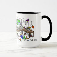 Shack Happens Funny Ham Radio Mug
