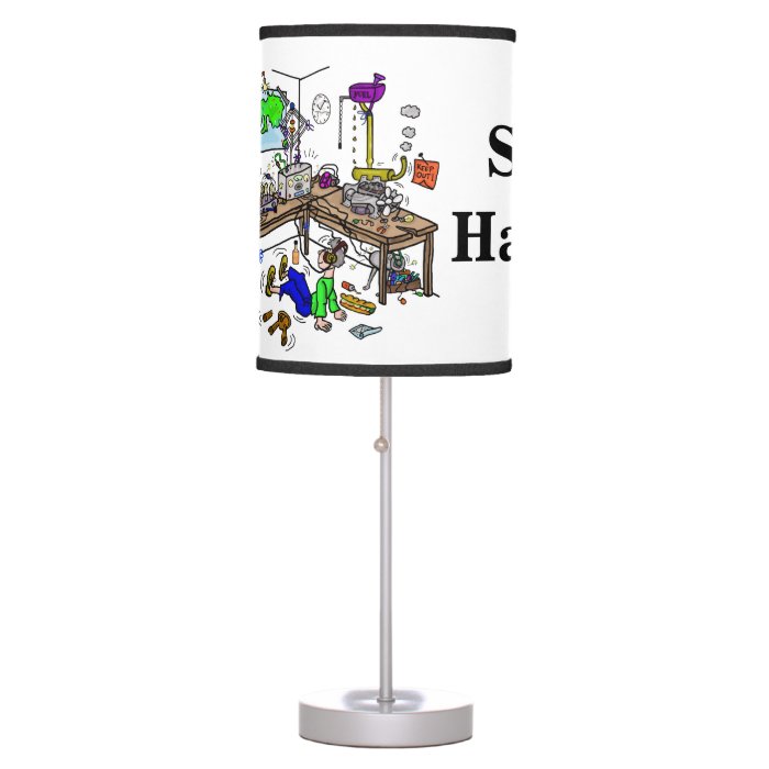 Shack Happens Funny Ham Radio Table Lamp