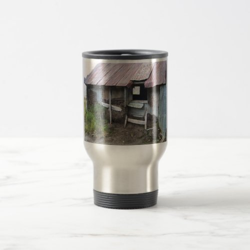 Shack In Alsaka With Sod Insulation Travel Mug