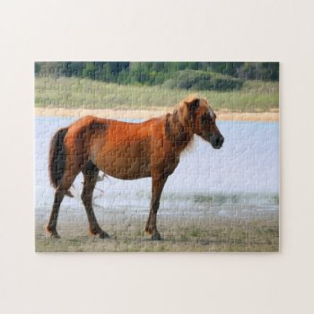 Shackleford Banks Horse Jigsaw Puzzle by artinphotography at Zazzle
