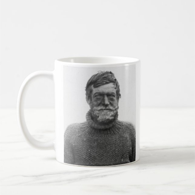 Shackleton mug - picture and "Difficulties" quote (Left)