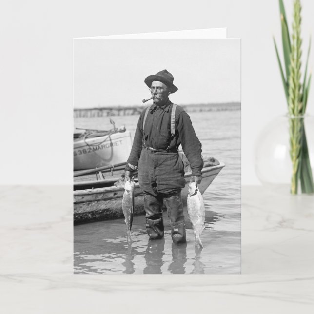 Shad Fishing, early 1900s Card (Front)