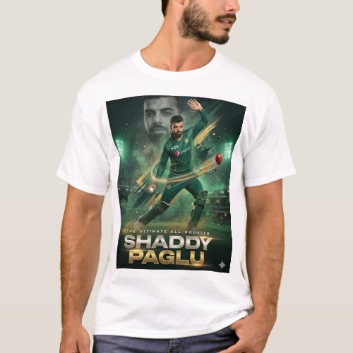 “Shadab Khan – Spin King of Pakistan Cricket All-R T-Shirt