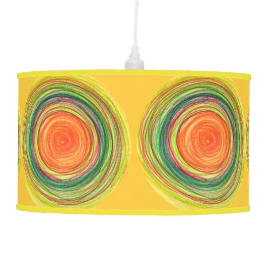 Shade | Abstract Vibrant Sun Drawing Ceiling Lamp (Front)