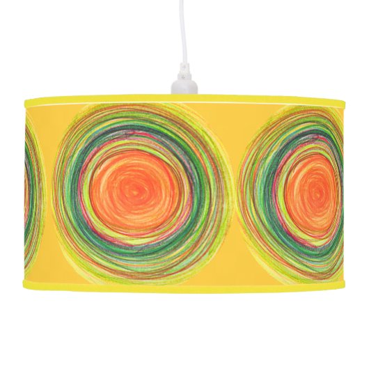 Shade | Abstract Vibrant Sun Drawing Ceiling Lamp (Left)