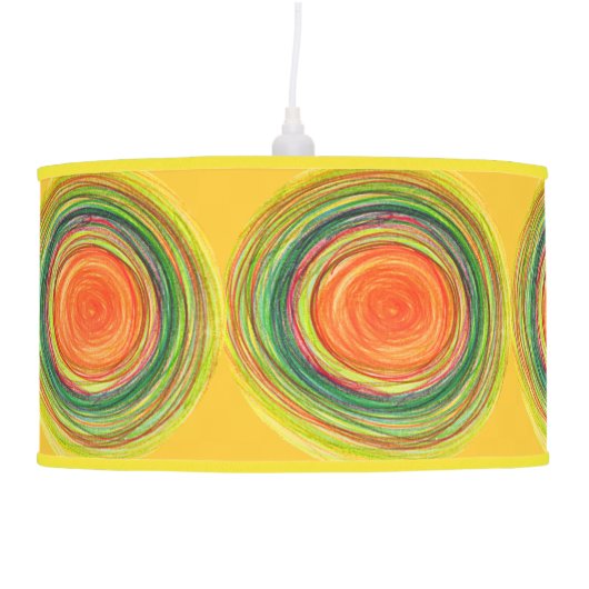 Shade | Abstract Vibrant Sun Drawing Ceiling Lamp (Right)