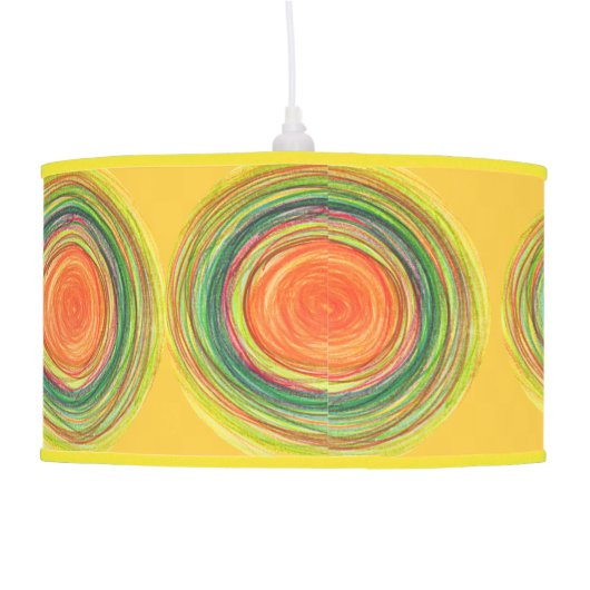 Shade | Abstract Vibrant Sun Drawing Ceiling Lamp (Back)