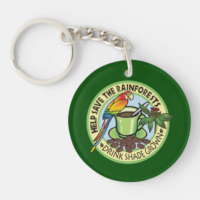 Shade Grown Coffee Keychain (Front)