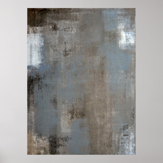 'Shade' Neutral Abstract Art Poster (Front)
