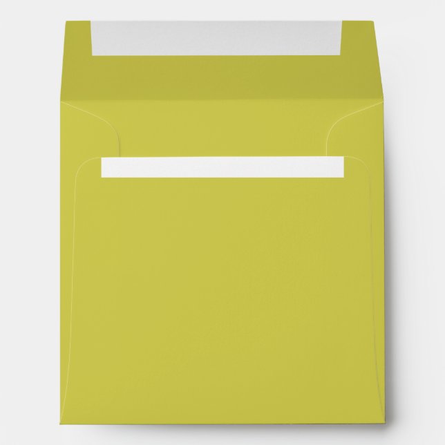 Shade of Chartreuse, Bright Earthy Yellow Green Envelope (Back (Bottom))