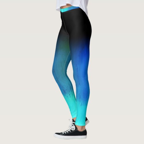 shade of crazy blue leggings