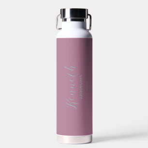 Shade of Pink Aluminum Modern Monogram Bachelor Water Bottle