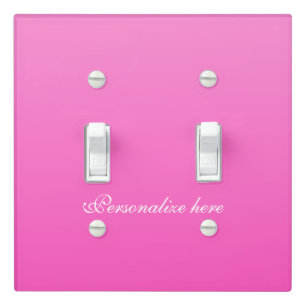 Shade of Pink Simple Minimalism Modern Custom Light Switch Cover