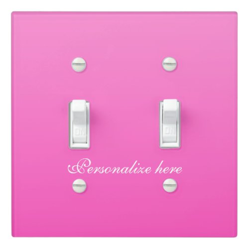 Shade of Pink Simple Minimalism Modern Custom Light Switch Cover