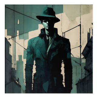 Shaded Ascension in the Moonlit City Acrylic Print