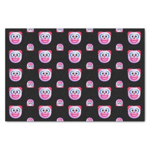 Shaded Clown Face Emojis Custom Color Cute Funny Tissue Paper