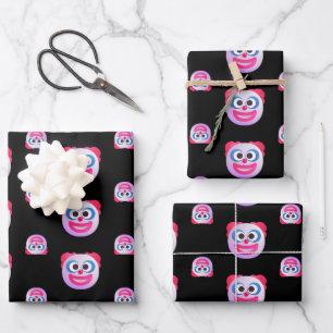 Shaded Clown Face Emojis Custom Color Cute Funny Wrapping Paper Sheets