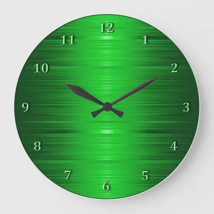 Shaded Emerald Green Wall Clock Zazzle
