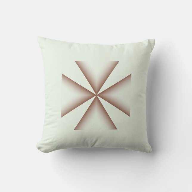 Shaded Geometric Pattern Decorative Pillow" Throw Pillow (Front)