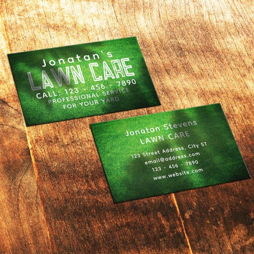 Shaded grass lawn  business card