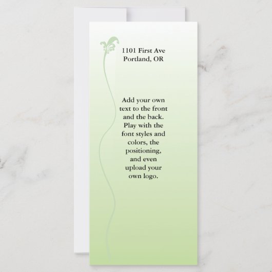 Shaded Green with Fleur de lis line (Front)