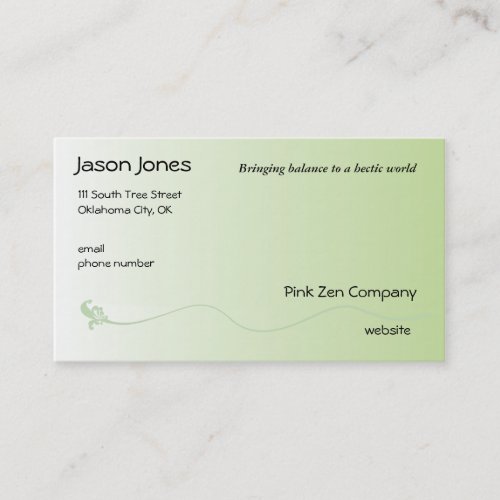 Shaded Green with Fleur de lis line Business Card Templates