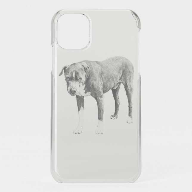 Shaded Pit Bull Phone Case (Back)