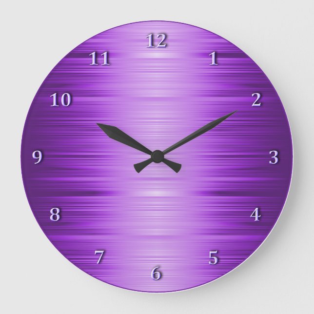 Shaded Purple Violet Lavender Wall Clock (Front)