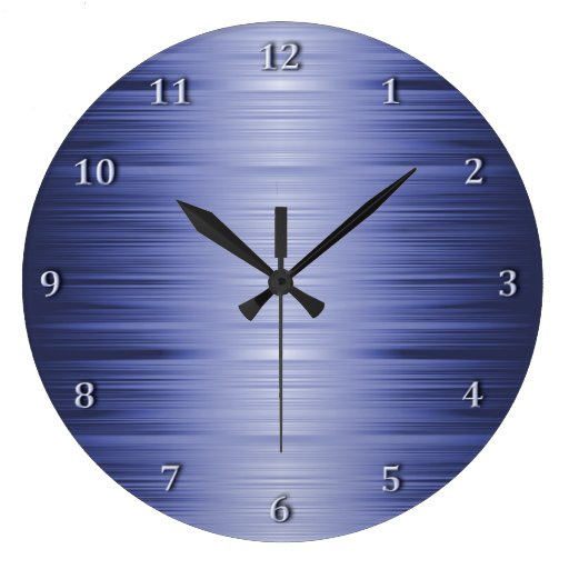 Shaded Sapphire Navy Blue Wall Clock | Zazzle