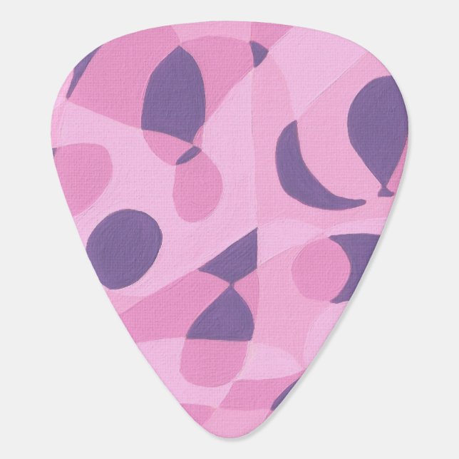 Shades and shapes of pink and purple guitar picks (Back)
